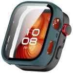 Carcasa cu protectie ecran din sticla securizata BizonMobile compatibila cu Huawei Watch Fit 4 Pro, Verde 2 - lerato.ro