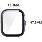Carcasa cu protectie ecran din sticla securizata BizonMobile compatibila cu Huawei Watch Fit 4 Pro, Dark Blue 3 - lerato.ro