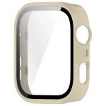Carcasa cu protectie ecran din sticla securizata BizonMobile compatibila cu Huawei Watch Fit 4 Pro, Bej 4 - lerato.ro