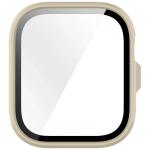 Carcasa cu protectie ecran din sticla securizata BizonMobile compatibila cu Huawei Watch Fit 4 Pro, Bej 8 - lerato.ro