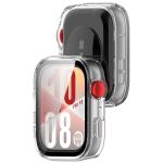 Carcasa cu protectie ecran din sticla securizata BizonMobile compatibila cu Huawei Watch Fit 4, Transparent 5 - lerato.ro