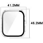Carcasa cu protectie ecran din sticla securizata BizonMobile compatibila cu Huawei Watch Fit 4, Transparent 3 - lerato.ro