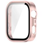 Carcasa cu protectie ecran din sticla securizata BizonMobile compatibila cu Huawei Watch Fit 4 Pro, Satin Pink 4 - lerato.ro