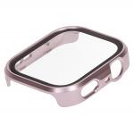 Carcasa cu protectie ecran din sticla securizata BizonMobile compatibila cu Huawei Watch Fit 4 Pro, Satin Pink 7 - lerato.ro