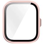 Carcasa cu protectie ecran din sticla securizata BizonMobile compatibila cu Huawei Watch Fit 4 Pro, Satin Pink 9 - lerato.ro
