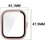 Carcasa cu protectie ecran din sticla securizata BizonMobile compatibila cu Huawei Watch Fit 4 Pro, Roz 3 - lerato.ro