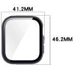 Carcasa cu protectie ecran din sticla securizata BizonMobile compatibila cu Huawei Watch Fit 4, Dark Blue 3 - lerato.ro