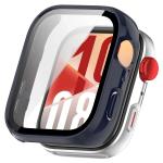 Carcasa cu protectie ecran din sticla securizata BizonMobile compatibila cu Huawei Watch Fit 4, Dark Blue 2 - lerato.ro
