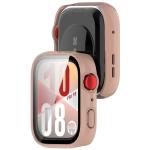 Carcasa cu protectie ecran din sticla securizata BizonMobile compatibila cu Huawei Watch Fit 4, Roz 5 - lerato.ro