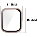 Carcasa cu protectie ecran din sticla securizata BizonMobile compatibila cu Huawei Watch Fit 4, Roz 3 - lerato.ro