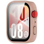 Carcasa cu protectie ecran din sticla securizata BizonMobile compatibila cu Huawei Watch Fit 4, Roz 6 - lerato.ro