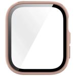Carcasa cu protectie ecran din sticla securizata BizonMobile compatibila cu Huawei Watch Fit 4, Roz 9 - lerato.ro