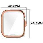 Carcasa cu protectie ecran BizonMobile Felipe compatibila cu Huawei Watch Fit 4 Pro, Rose Gold 3 - lerato.ro