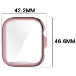 Carcasa cu protectie ecran BizonMobile Felipe compatibila cu Huawei Watch Fit 4 Pro, Roz 3 - lerato.ro