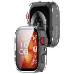 Carcasa cu protectie ecran din sticla securizata BizonMobile compatibila cu Huawei Watch Fit 4 Pro, Transparent 5 - lerato.ro