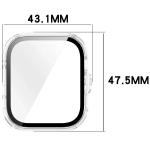 Carcasa cu protectie ecran din sticla securizata BizonMobile compatibila cu Huawei Watch Fit 4 Pro, Transparent 3 - lerato.ro