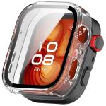 Carcasa cu protectie ecran din sticla securizata BizonMobile compatibila cu Huawei Watch Fit 4 Pro, Transparent 2 - lerato.ro