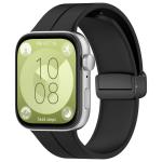 Curea din silicon Bizon Strap Watch Silicone L compatibila cu Huawei Watch Fit 4 Pro / Fit 4 / Fit 3, Negru 2 - lerato.ro