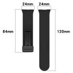 Curea din silicon Bizon Strap Watch Silicone L compatibila cu Huawei Watch Fit 4 Pro / Fit 4 / Fit 3, Negru 4 - lerato.ro