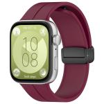 Curea din silicon Bizon Strap Watch Silicone L compatibila cu Huawei Watch Fit 4 Pro / Fit 4 / Fit 3, Burgundy 2 - lerato.ro