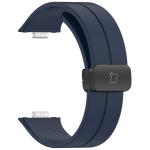 Curea din silicon Bizon Strap Watch Silicone L compatibila cu Huawei Watch Fit 4 Pro / Fit 4 / Fit 3, Dark Blue 3 - lerato.ro
