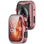 Carcasa cu protectie ecran BizonMobile Felipe compatibila cu Huawei Watch Fit 4, Roz 8 - lerato.ro