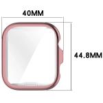 Carcasa cu protectie ecran BizonMobile Felipe compatibila cu Huawei Watch Fit 4, Roz 3 - lerato.ro