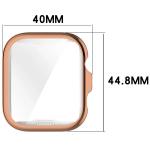 Carcasa cu protectie ecran BizonMobile Felipe compatibila cu Huawei Watch Fit 4, Rose Gold 3 - lerato.ro
