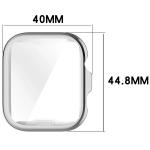 Carcasa cu protectie ecran BizonMobile Felipe compatibila cu Huawei Watch Fit 4, Silver 3 - lerato.ro