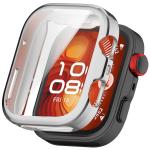 Carcasa cu protectie ecran BizonMobile Felipe compatibila cu Huawei Watch Fit 4, Silver 2 - lerato.ro