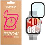Folie sticla hibrid Bizon Watch Edge Hybrid compatibile cu Huawei Watch Fit 4, Negru 2 - lerato.ro