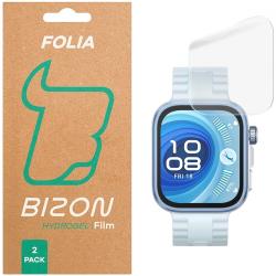 Set 2 folii protectie Bizon Watch Hydrogel compatibile cu Huawei Watch Fit 4 / 4 Pro, Transparent