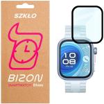 Folie sticla hibrid Bizon Watch Edge Hybrid compatibile cu Huawei Watch Fit 4 Pro, Negru 2 - lerato.ro
