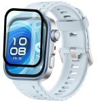Folie sticla hibrid Bizon Watch Edge Hybrid compatibile cu Huawei Watch Fit 4 Pro, Negru 4 - lerato.ro