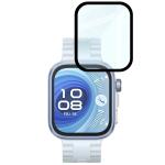 Folie sticla hibrid Bizon Watch Edge Hybrid compatibile cu Huawei Watch Fit 4 Pro, Negru 6 - lerato.ro