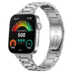 Curea din otel inoxidabil Bizon Strap Watch Aura compatibila cu Huawei Watch Fit 4 Pro / Fit 4 / Fit 3, Silver 2 - lerato.ro