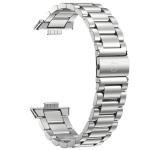 Curea din otel inoxidabil Bizon Strap Watch Aura compatibila cu Huawei Watch Fit 4 Pro / Fit 4 / Fit 3, Silver 6 - lerato.ro