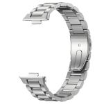 Curea din otel inoxidabil Bizon Strap Watch Aura compatibila cu Huawei Watch Fit 4 Pro / Fit 4 / Fit 3, Silver 7 - lerato.ro