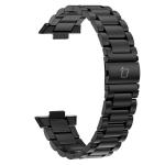 Curea din otel inoxidabil Bizon Strap Watch Aura compatibila cu Huawei Watch Fit 4 Pro / Fit 4 / Fit 3, Negru 7 - lerato.ro