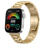 Curea din otel inoxidabil Bizon Strap Watch Aura compatibila cu Huawei Watch Fit 4 Pro / Fit 4 / Fit 3, Gold 2 - lerato.ro