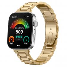 Curea din otel inoxidabil Bizon Strap Watch Aura compatibila cu Huawei Watch Fit 4 Pro / Fit 4 / Fit 3, Gold