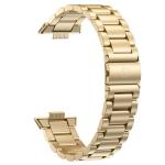 Curea din otel inoxidabil Bizon Strap Watch Aura compatibila cu Huawei Watch Fit 4 Pro / Fit 4 / Fit 3, Gold 6 - lerato.ro