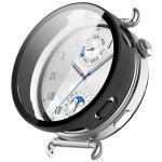 Carcasa cu protectie ecran din sticla securizata BizonMobile compatibila cu Huawei Watch GT6 41mm, Matte Black 2 - lerato.ro
