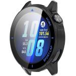Carcasa cu protectie ecran BizonMobile Adamo compatibila cu Huawei Watch GT Runner 2, Matte Black / Blue 6 - lerato.ro