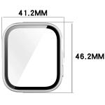 Carcasa cu protectie ecran din sticla securizata BizonMobile compatibila cu Huawei Watch Fit 4, Satin Silver 4 - lerato.ro