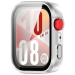 Carcasa cu protectie ecran din sticla securizata BizonMobile compatibila cu Huawei Watch Fit 4, Satin Silver 6 - lerato.ro