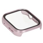 Carcasa cu protectie ecran din sticla securizata BizonMobile compatibila cu Huawei Watch Fit 4, Satin Pink 7 - lerato.ro