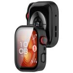 Carcasa cu protectie ecran din sticla securizata BizonMobile compatibila cu Huawei Watch Fit 4 Pro, Matte Black 5 - lerato.ro