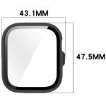 Carcasa cu protectie ecran din sticla securizata BizonMobile compatibila cu Huawei Watch Fit 4 Pro, Matte Black 3 - lerato.ro