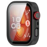 Carcasa cu protectie ecran din sticla securizata BizonMobile compatibila cu Huawei Watch Fit 4 Pro, Matte Black 6 - lerato.ro